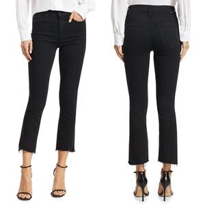 NWT MOTHER The Insider Mid-Rise Frayed Step-Hem Crop Jeans | Not Guilty Size 24